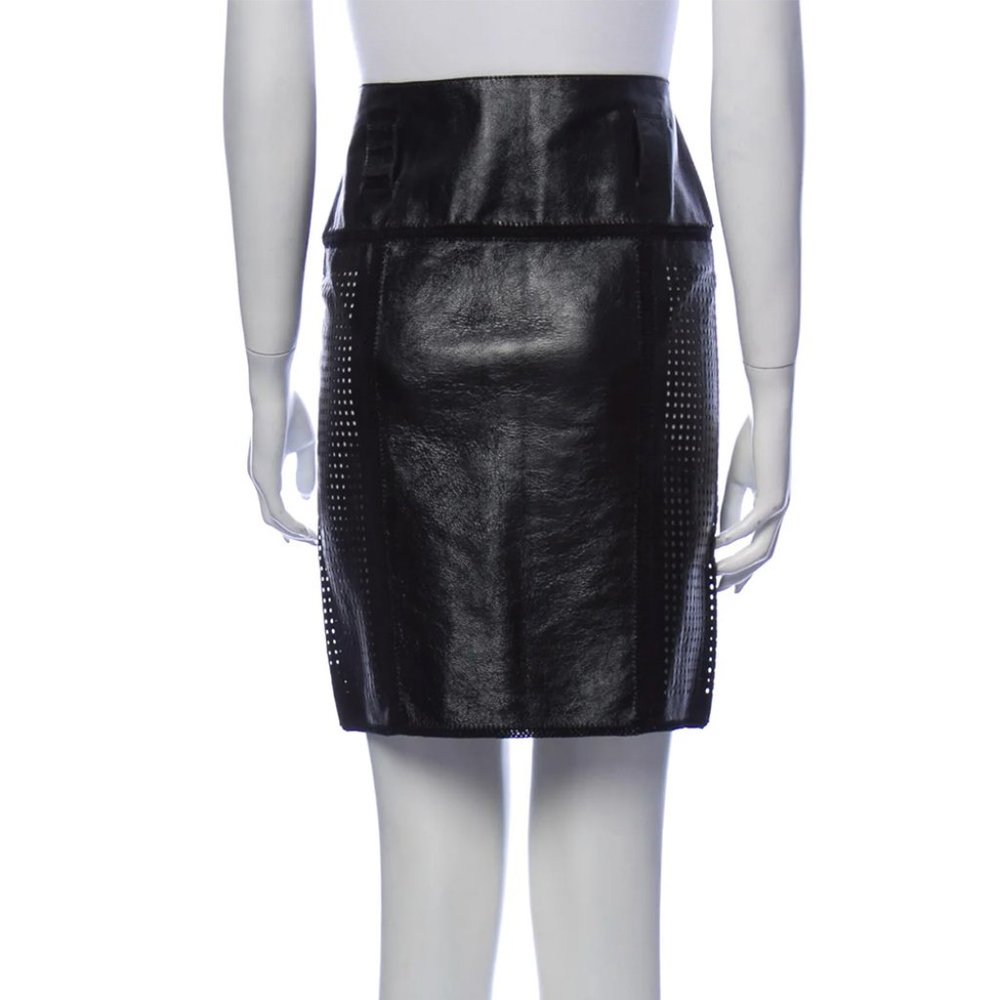 Proenza Schouler Perforated Leather Knee-Length Skirt sz 2 fits 2 - 4
